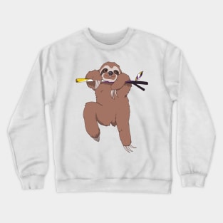 Non-binary Pride Sloth Crewneck Sweatshirt